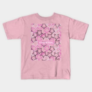 A Sea Of Stars. Digital Abstract Pattern in Pink Kids T-Shirt